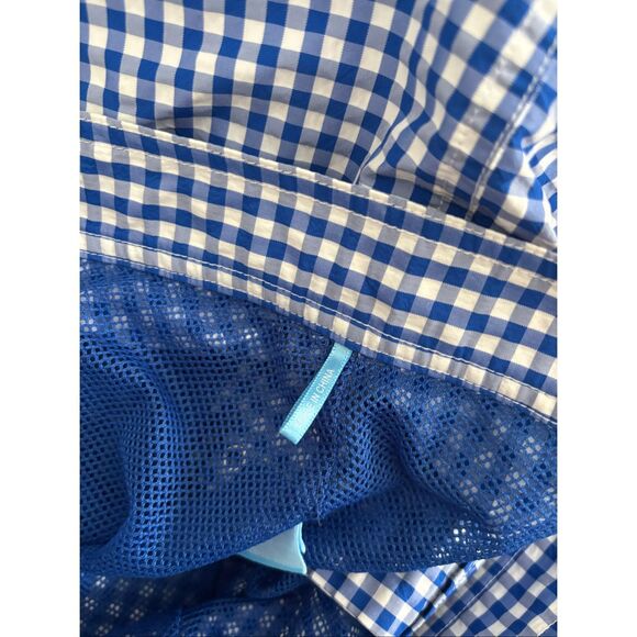 J. McLaughlin Mens Swim Shorts Beach Trunks Gingham Blue Size 32 - Picture 3 of 8